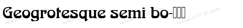 Geogrotesque semi bo字体转换